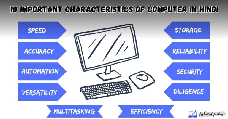 10 Characteristics of Computer in Hindi- कंप्यूटर की विशेषताएं